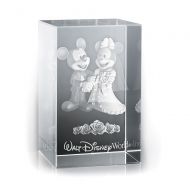Mickey and Minnie Mouse Wedding Laser Cube by Arribas - Walt Disney World