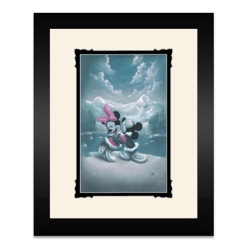 디즈니 Disney Mickey and Minnie Mouse Alaska Adventure (Love is Adventure) Framed Deluxe Print by Noah