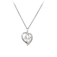 Disney Mickey Mouse Necklace - Platinum Heart
