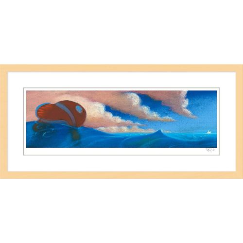 디즈니 Disney Finding Nemo Sequence Pastel: Drop Off Framed Gicle on Paper by Ralph Eggleston - Limited Edition