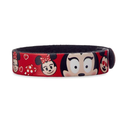 디즈니 Disney Minnie Mouse Emoji Leather Bracelet - Personalizable