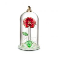 Disney Beauty and the Beast Enchanted Rose Glass Sculpture by Arribas - Small