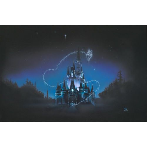 디즈니 Disney Cinderella Castle 40 Magical Years Giclee by Noah