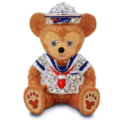 디즈니 Duffy the Disney Bear Figurine by Arribas - Jeweled Mini