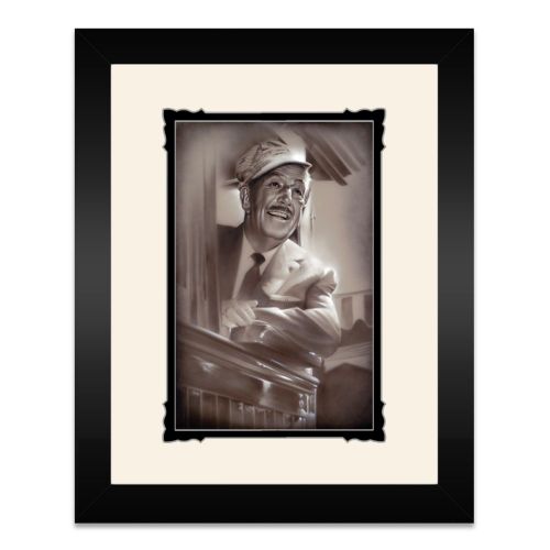 디즈니 Walt Disney Walt in Train Framed Deluxe Print by Noah