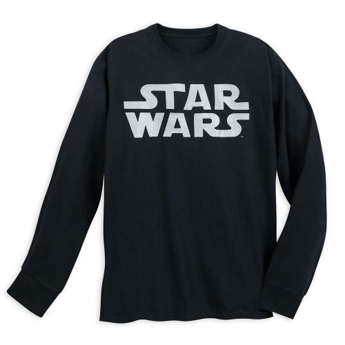 디즈니 Disney Star Wars Logo Long Sleeve T-Shirt for Adults