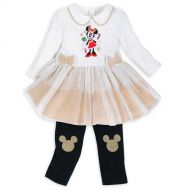 Disney Minnie Mouse Holiday Tutu Dress and Leggings Set for Baby