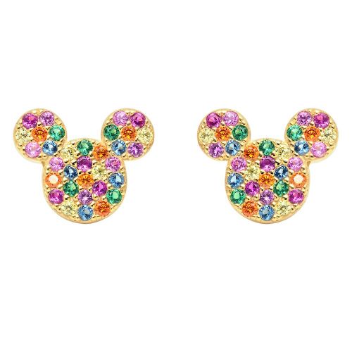 디즈니 Disney Mickey Mouse Rainbow Icon Earrings by CRISLU