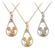 Disney Mickey Mouse Gold Coiled Necklace - 14K