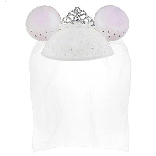 디즈니 할로윈 용품Disney Parks Exclusive Mickey Minnie Bride Ears Hat Veil