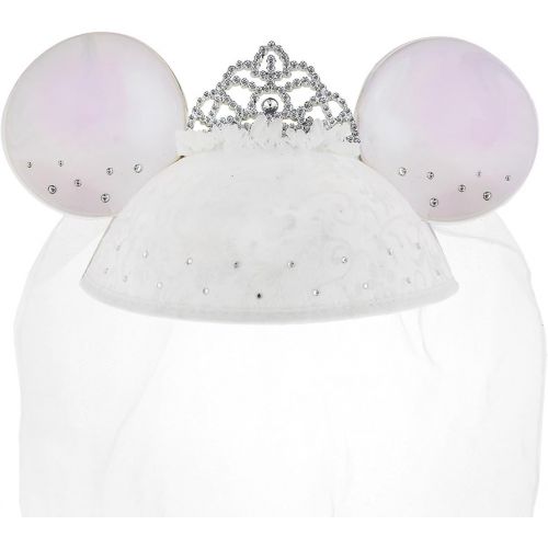 디즈니 할로윈 용품Disney Parks Exclusive Mickey Minnie Bride Ears Hat Veil