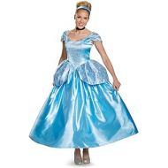 Disney Disguise Womens Cinderella Prestige Adult Costume, Blue, Small