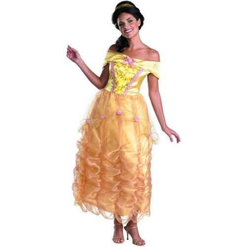 디즈니 할로윈 용품Disguise Disney Beauty And The Beast Belle Adult Deluxe Costume, Gold/Yellow/Pink, Medium/8-10