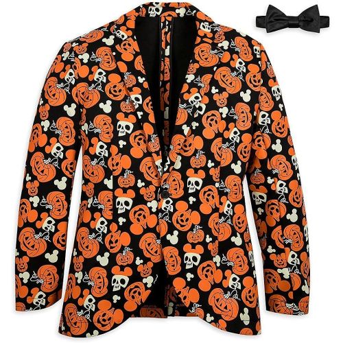 디즈니 할로윈 용품Disney Mickey Mouse Pumpkin Glow-in-The-Dark Half Suit and Light-Up Tie Costume for Adults