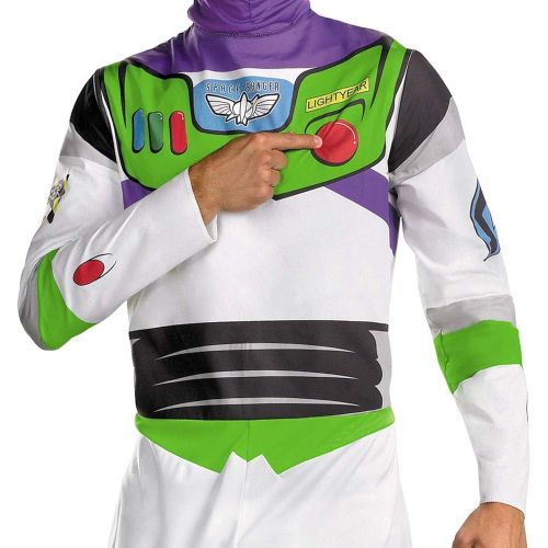 디즈니 할로윈 용품Disney mens Disguise Disney Pixar Toy Story and Beyond Buzz Lightyear Classic adult sized costumes, White/Green/Red/Purple, XL 42-46 US