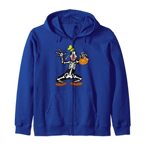 디즈니 할로윈 용품Disney Goofy Skeleton Costume Halloween Zip Hoodie