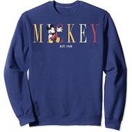 할로윈 용품Disney Mickey And Friends Mickey Mouse Est. 1928 Simple Text Sweatshirt