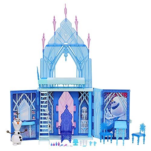 디즈니 Disney Frozen 2 Elsas Fold and Go Ice Palace, Castle Playset, Toy for Kids Ages 3 and Up