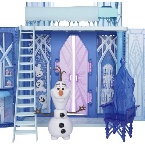 디즈니 Disney Frozen 2 Elsas Fold and Go Ice Palace, Castle Playset, Toy for Kids Ages 3 and Up