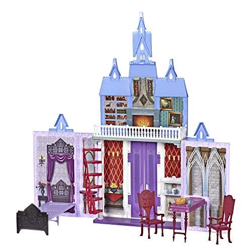 디즈니 Disney Frozen Fold and Go Arendelle Castle Playset Inspired 2 Movie, Portable Play - Toy for Kids Ages 3 and up