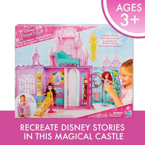 디즈니 Disney Princess Pop-Up Palace, Castle Playset with Handle and 13 Accessories, 5 Rooms, 2 Feet Tall