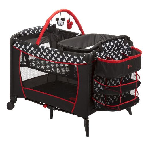 디즈니 Disney Baby Mickey Mouse Sweet Wonder Play Yard, Mickey Silhouette Py378clv