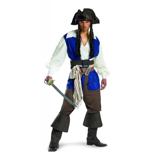 디즈니 Disney Disguise Unisex - Adult Deluxe Teen Captain Jack Sparrow