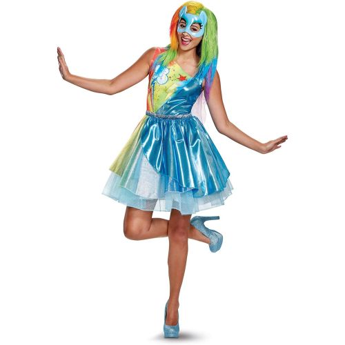 디즈니 Disney Womens Plus Size Rainbow Dash Movie Deluxe Adult Costume