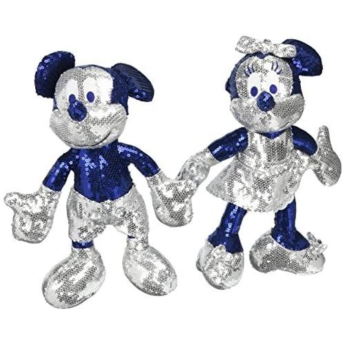 디즈니 Disney Disneyland Diamond Anniversary Sequin Mickey & Minnie Collectible Figures