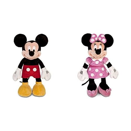 디즈니 Disney Mickey Mouse Plush - Large - 25 And Minnie Mouse Plush - Pink - Large - 27 Combo Set