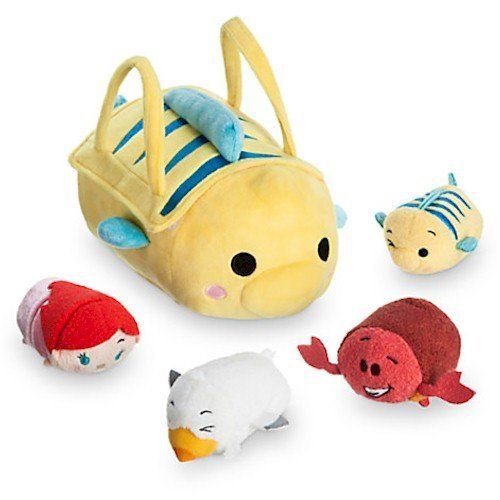 디즈니 Disney The Little Mermaid Tsum Tsum Plush Set - Small Bag - 8 - Plus 4 Minis - 3 12