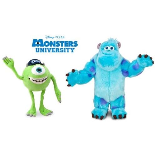 디즈니 Disney Monsters University LARGE Plush Doll Set Featuring Sulley Sullivan and Mike Wazowski Stuffed Animal Toys Monsters Inc Sully