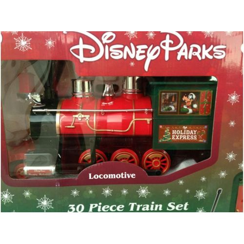 디즈니 Disney Park 30 piece Christmas Train Set with Mickey, Goofy, Duffy, Chip and Dale