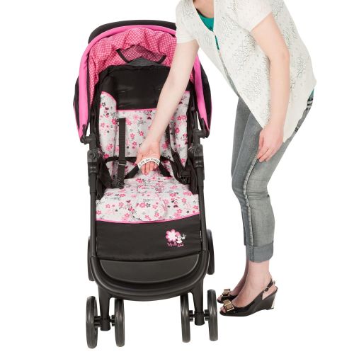디즈니 Disney Baby Minnie Mouse Amble Quad Travel System Stroller with OnBoard 22 LT Infant Car Seat (Garden Delight)