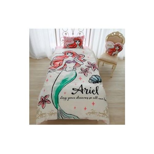 디즈니 Disney Ariel duvet cover, sheets, pillow case three-piece set single