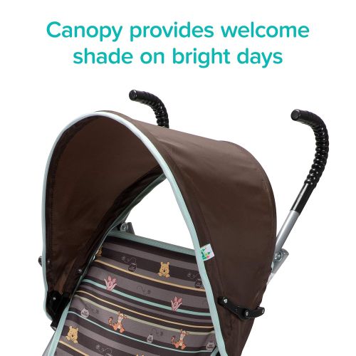 디즈니 Disney Baby Winnie-the-Pooh Umbrella Stroller with Canopy (My Hunny Stripes)