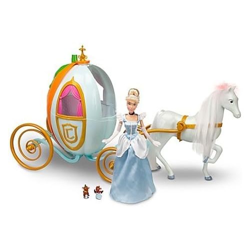 디즈니 Disney Princess Cinderella Carriage Pumpkin Coach wFull-Size 12 Doll & Royal Horse