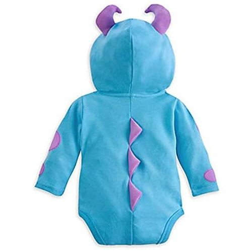 디즈니 Disney Sulley Monsters Inc. Baby Halloween Costume Bodysuit Hooded Size 9-12 Months