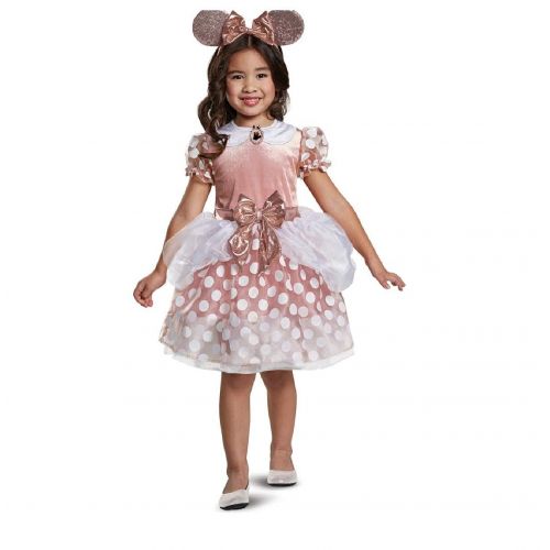 디즈니 Disney Girls Minnie Mouse Dress Costume Rose Gold 3 to 4 Plus Minnie Mouse Tote