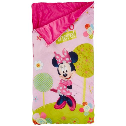 디즈니 Disney Minnie Bowtique Indoor Sleeping Bag in printed Drawstring Bag