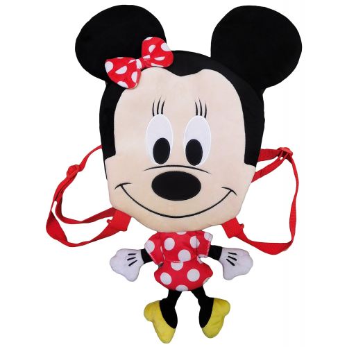 디즈니 Disney Minnie Mouse Flat Plush Doll 20 Red Backpack