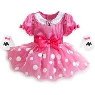 Disney Store Minnie Mouse Little Girl Short Sleeve Costume Dress & Gloves Set (18-24 M)