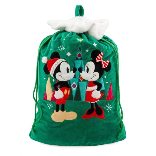 디즈니 Disney Santa Mickey and Minnie Mouse Holiday Sack