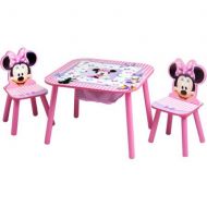 /Minnie Mouse Storage Table and Chairs Set by Disney 23.50 x 23.50 x 17.50 Inches