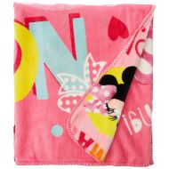 Disneys Minnie Mouse, This Girl Double Sided Cloud Throw Blanket, 50 x 60, Multi Color