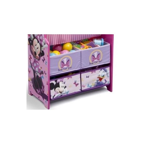 디즈니 Book and Toy Organizer, Disney Book and Toy Organizer, Kids Book Organizer, Book Rack and Toy Bin, Fabric Storage Bin Bookcase Storage Chest Featuring Minnie Mouse