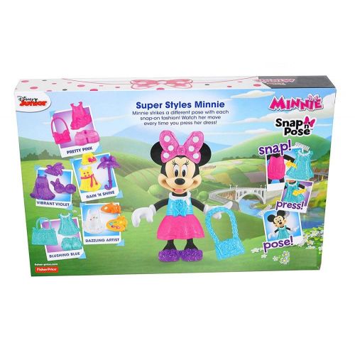 디즈니 Fisher-Price Disneys Minnie Mouse Super Styles - 19 Fashion Pieces - Snap n Pose