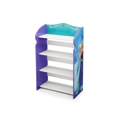 디즈니 DC Frozen Bookshelf Organizer Toy Storage Princesses Anna And Elsa Kid Bed Play Room Bin Box Book Shelf, Durable and easy-to-clean finish, Made of engineered wood 19.75L x 10.25W x 33