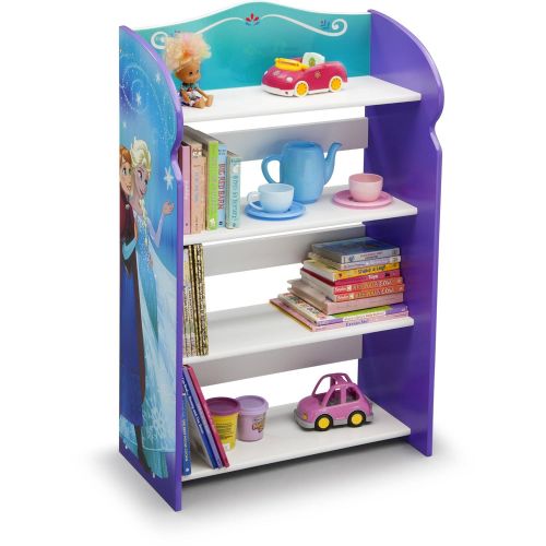 디즈니 DC Frozen Bookshelf Organizer Toy Storage Princesses Anna And Elsa Kid Bed Play Room Bin Box Book Shelf, Durable and easy-to-clean finish, Made of engineered wood 19.75L x 10.25W x 33