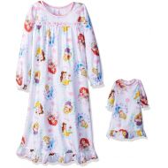 Disney Girls Toddler Multi-Princess Nightgown with Matching Doll Gown